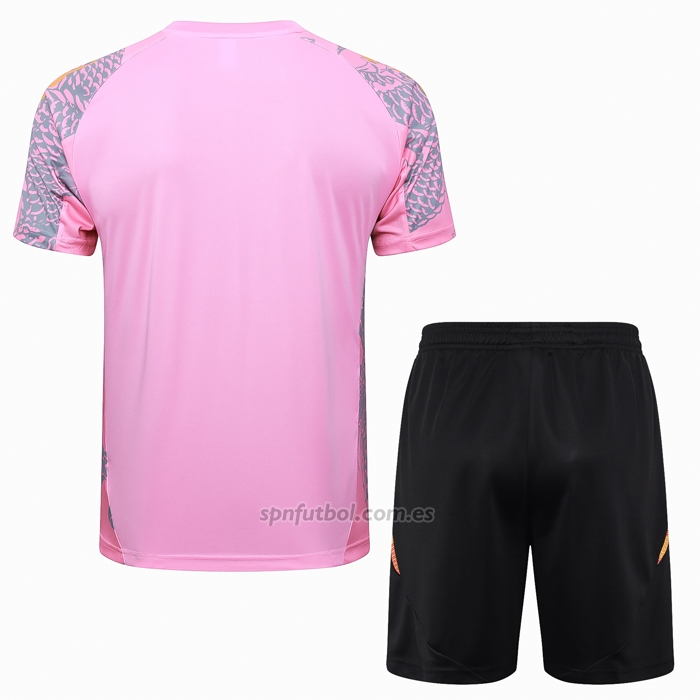 Chandal del Real Madrid Dragon Manga Corta 2024-2025 Rosa - Pantalon Corto